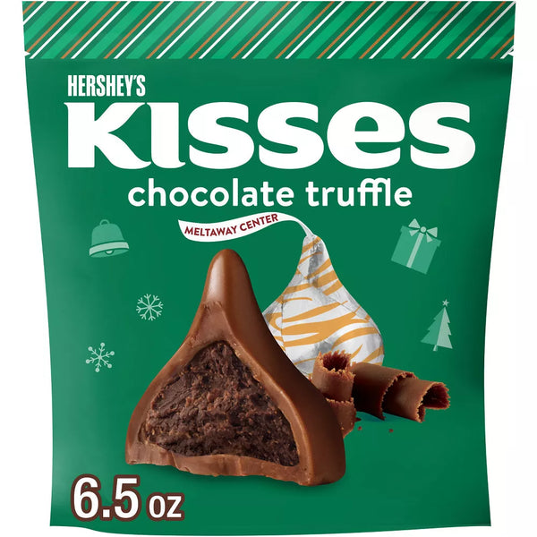 HERSHEY'S KISSES Christmas Chocolate Truffle Stand Up Pouch - 6.5oz