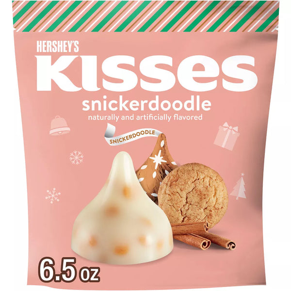 HERSHEY'S KISSES Christmas Chocolate Snickerdoodle Cookies Stand Up Pouch - 6.5oz