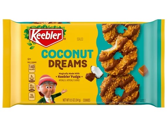Keebler Coconut Dreams, Coconut and Caramel Cookies Coated in Keebler Fudge, 8.5 oz