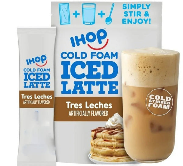 IHOP Tres Leches Iced Latte with Cold Foam Instant Coffee Beverage Mix