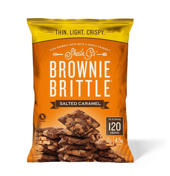 Sheila G's Brownie Brittle – Salted Caramel - 1 oz - Rich Gourmet Brownie Bites Dessert