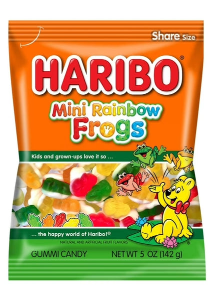 Haribo, Mini Rainbow Frogs Gummi Candy, 5Oz (142G)