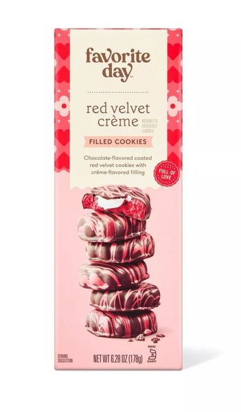 Favorite Day™ - Valentine's Red Velvet Cream Filled Cookies - 6.28oz