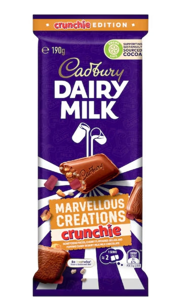 Cadbury Dairy Milk Marvellous Creations Crunchie Block 190g