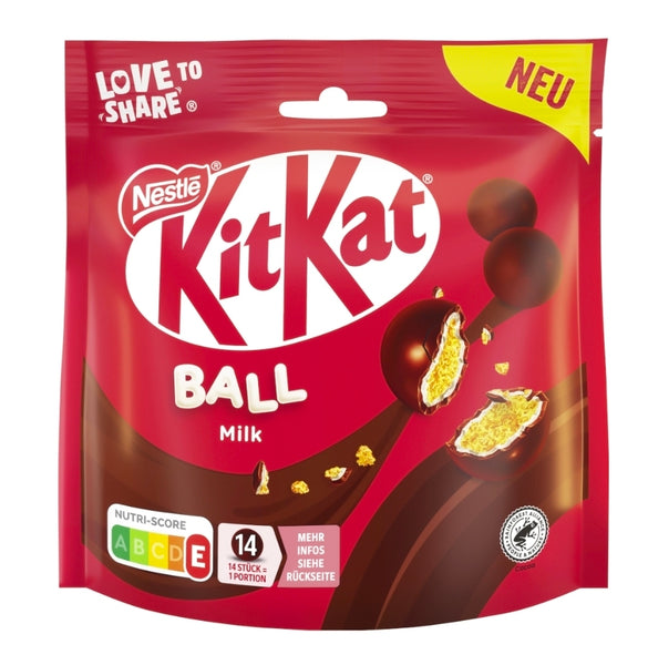 Nestle KitKat Balls Milk with Cereal, Milk and White Chocolate, Pack of 130g