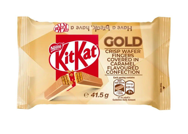 KitKat 4 Finger Caramel Gold Chocolate Bar 41.5g