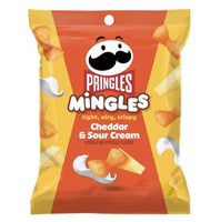 Pringles Mingles Puffed Snacks, Cheddar and Sour Cream, Cheese Puffs - 0.7oz