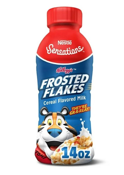 Nestle Sensations Frosted Flakes Cereal Flavored, Low-Fat Milk, Ready-to-Drink, 14 fl oz