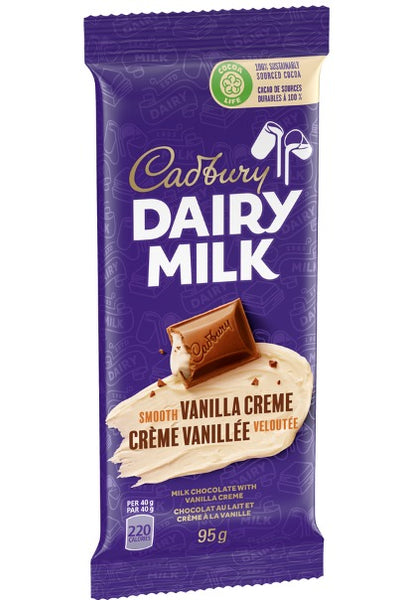 Cadbury Dairy Milk Vanilla Creme Chocolate Bar 95g