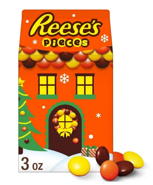 Reese's Pieces Peanut Butter in a Crunchy Shell Christmas Candy, Carton 3 oz