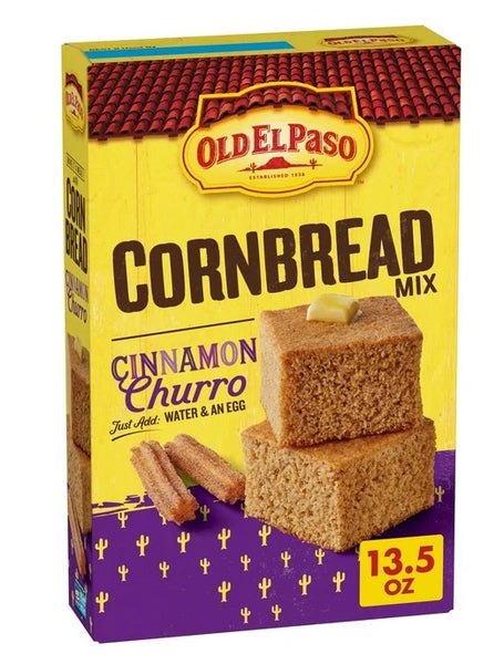 Old El Paso Cornbread Mix, Cinnamon Churro, Baking Mix, 13.5 oz