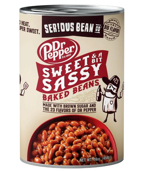 SERIOUS Bean Co Sweet and a Bit Sassy Dr Pepper Baked Beans, 16 Oz Can