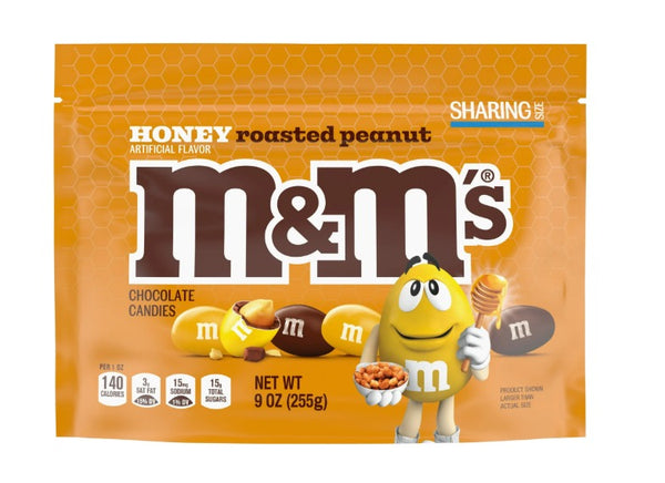 M&M's Honey Roasted Peanut Chocolate Candy - 9.0 oz Resealable Bag