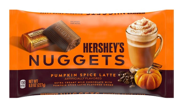 Hershey's Nuggets Pumpkin Spice Latte Flavored, Halloween Candy Bag, 8 oz