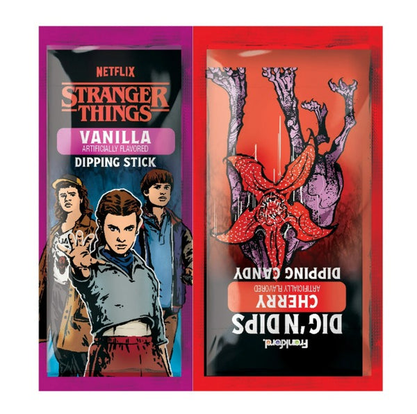 Stranger Things Dig N' Dips Halloween Candy - Cherry and Vanilla
