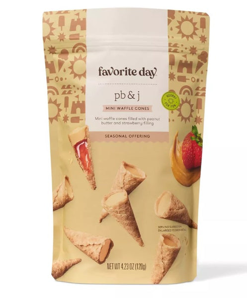 Favorite Day™ Mini Peanut Butter and Jelly Waffle Cones - 4.23oz