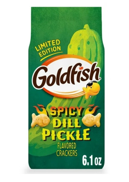 Goldfish Spicy Dill Pickle Flavored Crackers, 6.1 oz Bag