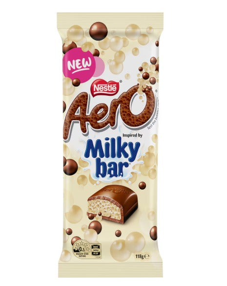 Nestle Aero Inspired By Milky Bar Chocolate Block 180g