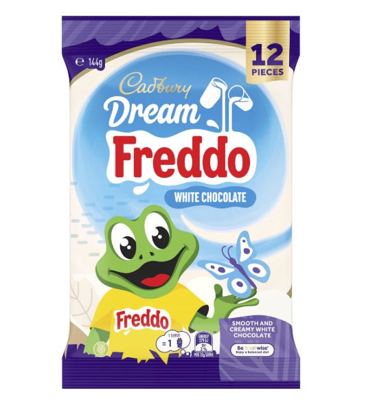 Cadbury Dream Freddo White Chocolate Share Pack 12 Mini Bars 144g