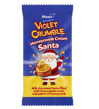 Violet Crumble Honeycomb Cream Santa - 23g