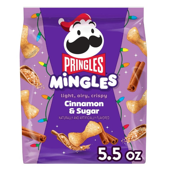 Pringles Mingles Cinnamon and Sugar Puffed Snacks, Holiday, 5.5 oz