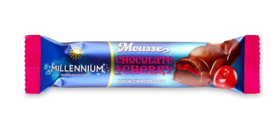 Millennium Mousse Chocolate & Cherry Milk Chocolate, 33g