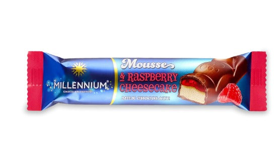 Millennium Mousse Raspberry & Cheesecake Milk Chocolate, 33g