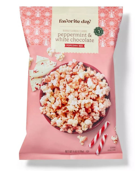 Favorite Day™ Christmas Peppermint and White Choc bark Popcorn 6oz