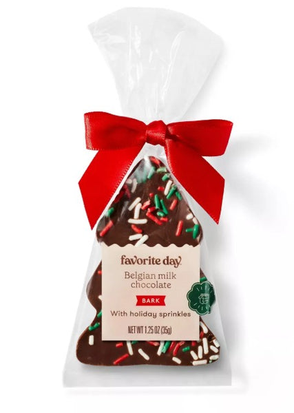 Favorite Day™ Christmas Belgian Milk Chocolate Bark with Christmas Sprinkles - 1.25oz