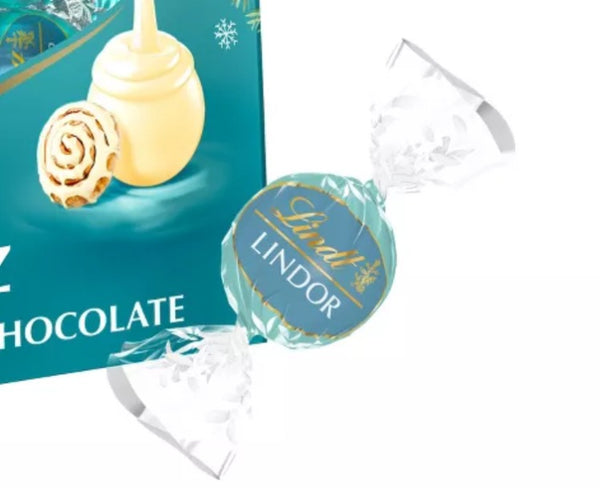 Lindt LINDOR Christmas Cinnamon Swirl White Chocolate Truffles - 2 Per Pack