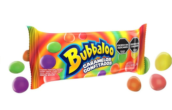 Bubbaloo Chewy Candies with Assorted Flavors Coated, 24 g