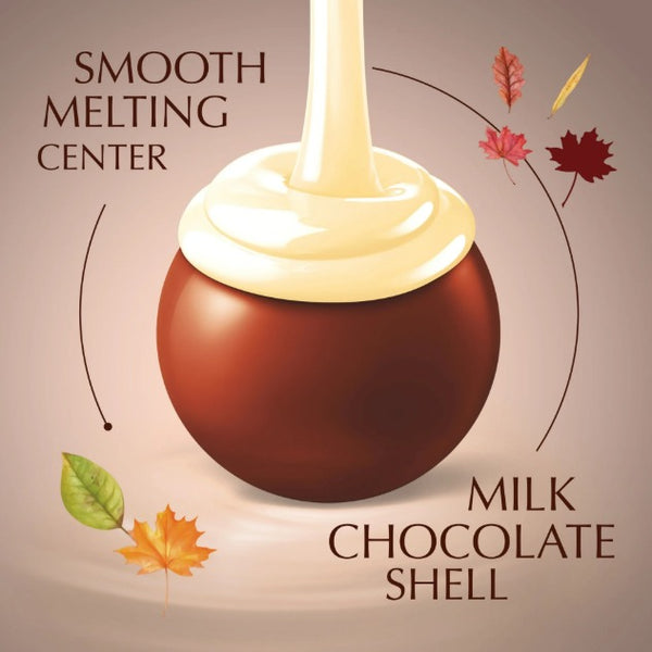 Lindt LINDOR Fall Cocoa & Creme Milk Chocolate - 2 Truffles Per Pack