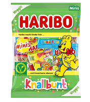 Haribo brightly coloured minis veggie fruit gum packets mixed 230g