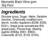 Maynards Blackcurrant Wine Gums 39g