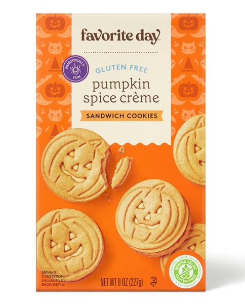 Favorite Day™ Fall Harvest Pumpkin Spice Crème Sandwich Cookies - 8oz - Gluten Free