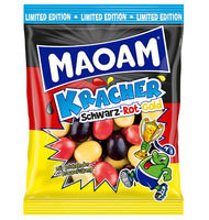 Maoam Firecracker Chewy Candy Dragees - Lemon, Blackcurrant and Strawberry - 200g - Limited Edition