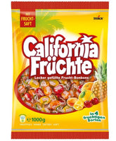 Storck California Fruits Delicious Filled Fruit Candies - Pineapple, Orange, Cherry, Grapefruit.10 Candies Per Pack