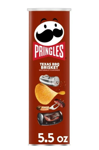 Pringles Texas BBQ Brisket Potato Chips Crisps, 5.5 oz