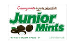 Tootsie Junior Mints Theatre Box, Gluten Free Dark Chocolate with Mint Filling, 3.5 oz