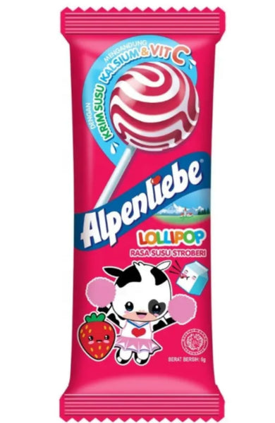 Alpenliebe Lollipop - Strawberry & Cream Flavour