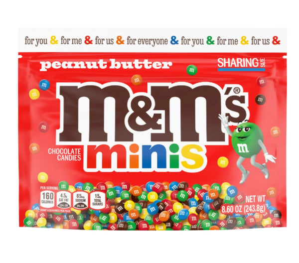 M&M's Minis Peanut Butter Milk Chocolate Candy, Sharing Size - 8.6