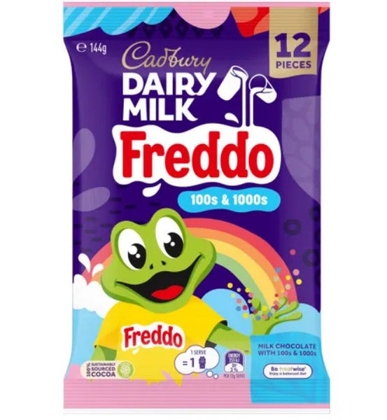 Cadbury Dairy Milk Freddo 100s & 1000s Sharepack 12 Pack 144g