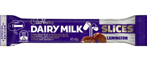 Cadbury Dairy Milk Lamington Slices Chocolate Bar 45g