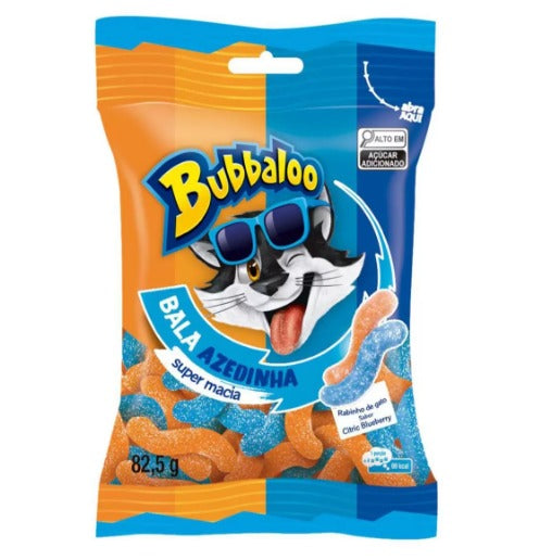 Bubbaloo Bala Azedinha Super Macia Bubbaloo Super Soft Orange Citrus Filling 82.5g