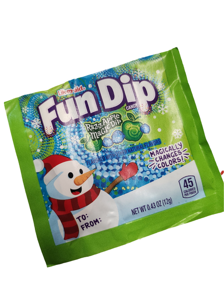 Lik-m-aid Fun Dip Holiday Magical Color-Changing Razz Apple Magic Dip Candy Powder and Stick