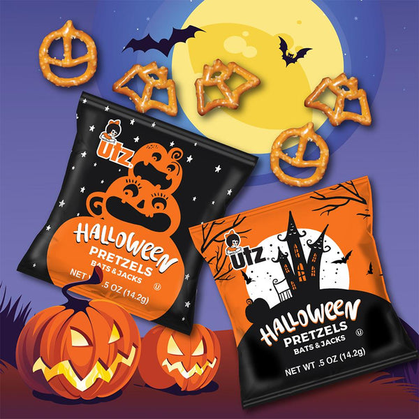 Utz Halloween Pretzel Jacks and Bats Treats Mini Bag - 14.2g