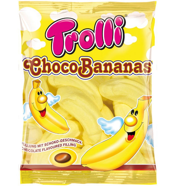Trolli Choco Bananas Foam Sugar Bananas with Chocolate Filling 150g